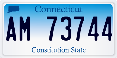 CT license plate AM73744