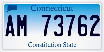 CT license plate AM73762