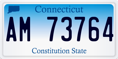 CT license plate AM73764