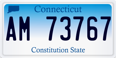CT license plate AM73767
