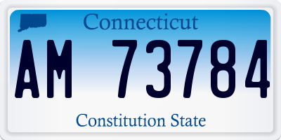 CT license plate AM73784