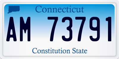 CT license plate AM73791