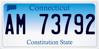 CT license plate AM73792