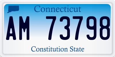 CT license plate AM73798