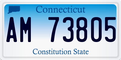 CT license plate AM73805