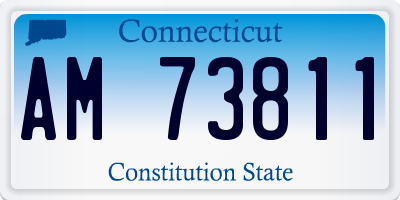 CT license plate AM73811