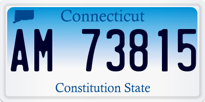 CT license plate AM73815