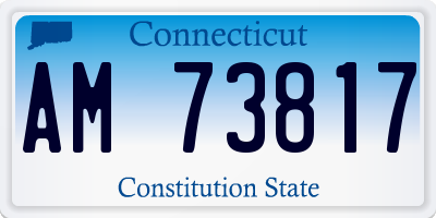 CT license plate AM73817