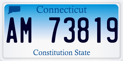 CT license plate AM73819