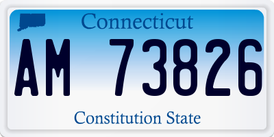 CT license plate AM73826