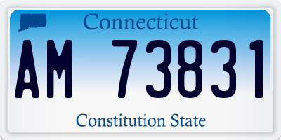 CT license plate AM73831