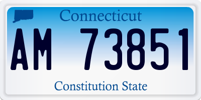 CT license plate AM73851