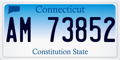 CT license plate AM73852