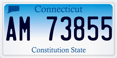 CT license plate AM73855