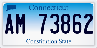 CT license plate AM73862