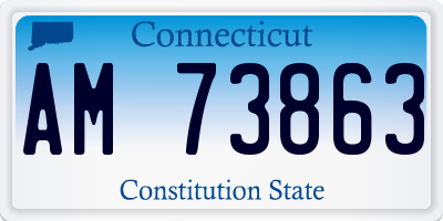 CT license plate AM73863
