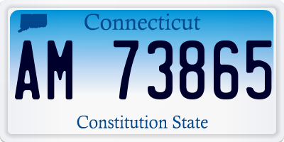 CT license plate AM73865