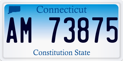CT license plate AM73875