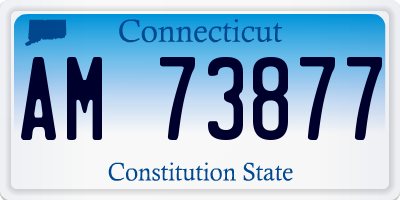 CT license plate AM73877