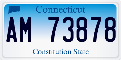CT license plate AM73878