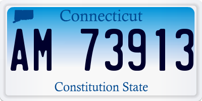 CT license plate AM73913