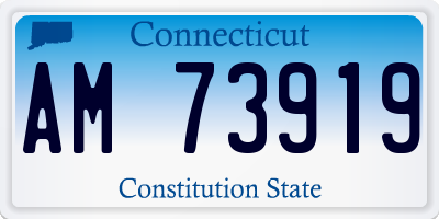 CT license plate AM73919