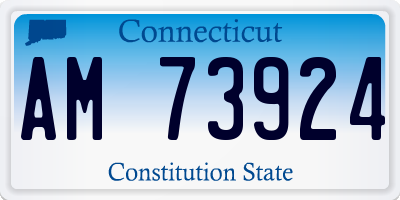 CT license plate AM73924