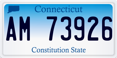 CT license plate AM73926