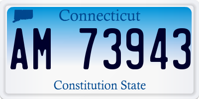 CT license plate AM73943
