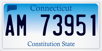 CT license plate AM73951