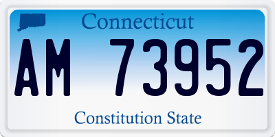 CT license plate AM73952