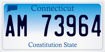CT license plate AM73964