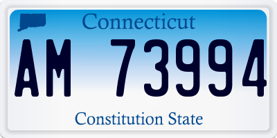 CT license plate AM73994