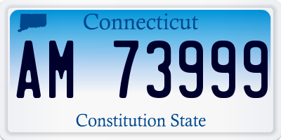 CT license plate AM73999