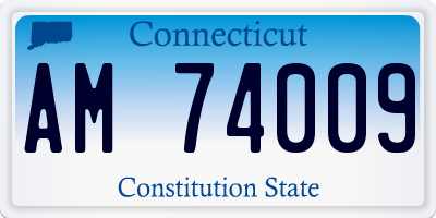 CT license plate AM74009
