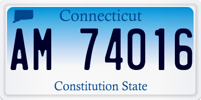 CT license plate AM74016