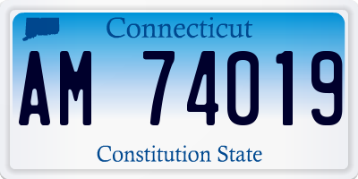 CT license plate AM74019