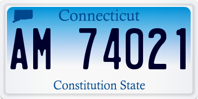 CT license plate AM74021