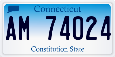 CT license plate AM74024