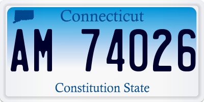 CT license plate AM74026