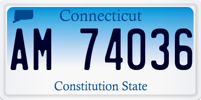 CT license plate AM74036