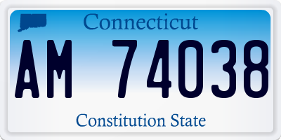 CT license plate AM74038