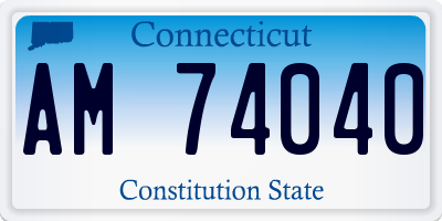 CT license plate AM74040