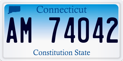 CT license plate AM74042