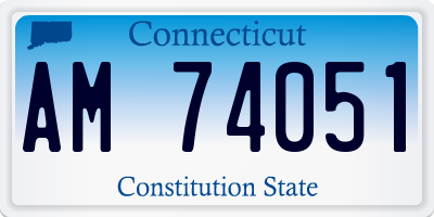 CT license plate AM74051