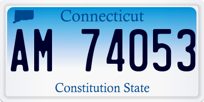 CT license plate AM74053