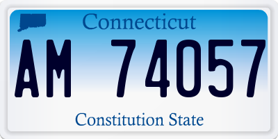 CT license plate AM74057