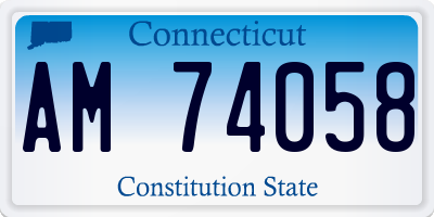 CT license plate AM74058