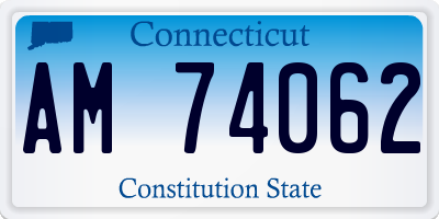 CT license plate AM74062