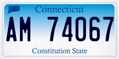 CT license plate AM74067